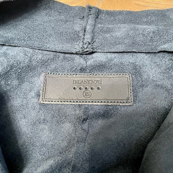 ANTHROPOLOGIE blank NYC blue snake faux leather jacket - Picture 7 of 11